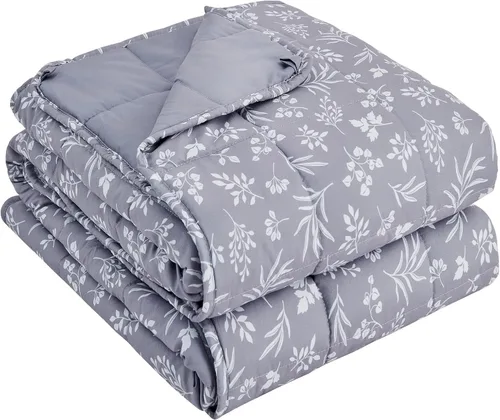 Vista 34 de yescool - Manta con peso, 7 libras, fresca, transpirable, con cuentas de cristal prémium, lavable a máquina, para dormir, 60-90 libras, 41 x 60 Gris