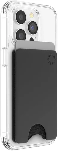 Vista 3 de PopSockets Billetera para teléfono, tarjetero para teléfono, billetera sin agarre, color negro
