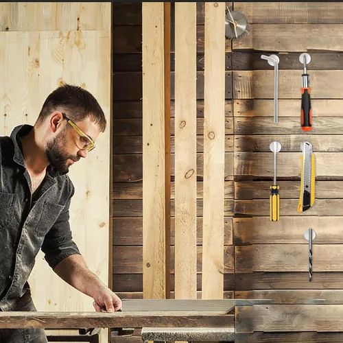 Vista 6 de E BAVITE Imanes de disco de neodimio súper fuertes con adhesivo de doble cara, potentes imanes permanentes de tierras raras, 1.26 pulgadas