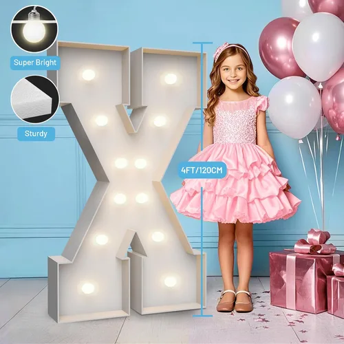 Vista 130 de Marquesina de 3 pies con números iluminados 0, decoración de fiesta, letras grandes iluminadas con bolsa de agua pesada, juego de tablas de espuma