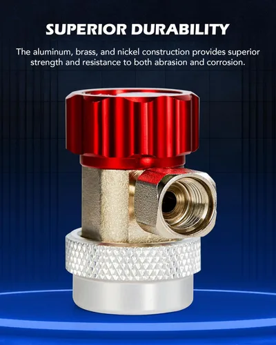 Vista 6 de Orion Motor Tech Adaptadores de acoplador rápido R134a, adaptadores de manómetro y accesorios de manguera HP y LP para sistema de CA de automóvil