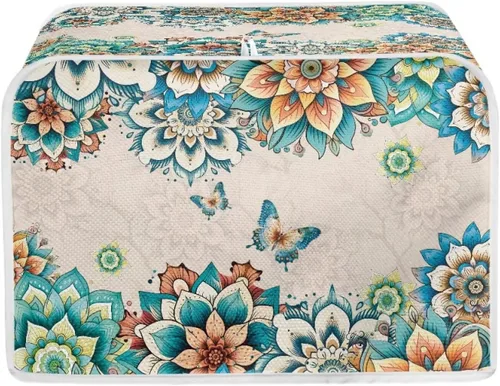 Vista 11 de Talayituse Alpaca Daisy Print 2 Slice Tostadora Cubiertas Protección contra el Polvo Cubiertas para Máquina de Pan Tostadora Horno Cubierta de Tela