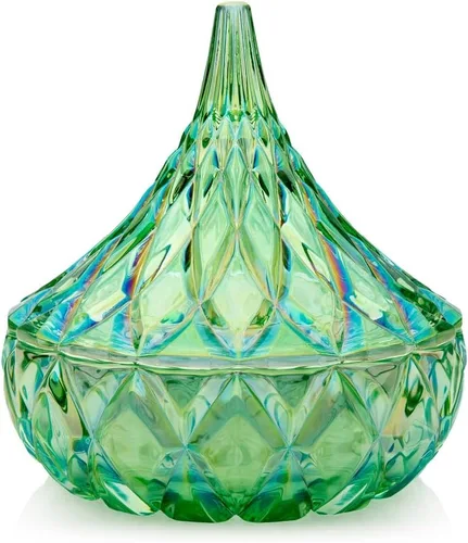 Vista 8 de Godinger Blue Glass Hershey Kiss - Plato de dulces - Una delicia dulce y elegante