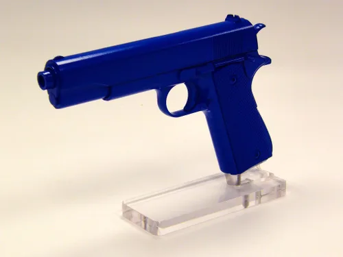 Vista 5 de NO-M.A.R 1911 soporte de exhibición de pistola de acrílico claro sola pila 45acp Colt 1911A1