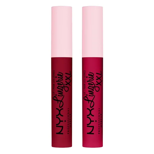 Vista 23 de NYX Professional Makeup, Lingerie XXL - Lápiz labial líquido mate, color Strip'd Down (beige coral)
