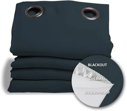 Vista 16 de Moondream DecibelControl™ Cortina insonorizada 3 en 1, reducción de ruido, aislamiento térmico, 100 % opaca, tecnología patentada, fabricada