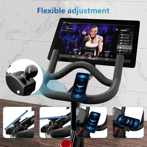 Vista 5 de Soporte de teléfono para cochecito con abrazadera para MagSafe, 16 x N52 imán fuerte Universal Clamp Handlebar Mount, Adjustable Viewing Angle