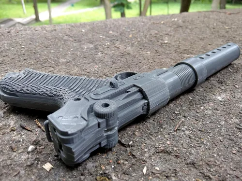 Vista 8 de Arma de pistola hecha a mano Jyn Erso A180 Blaster Prop Gun