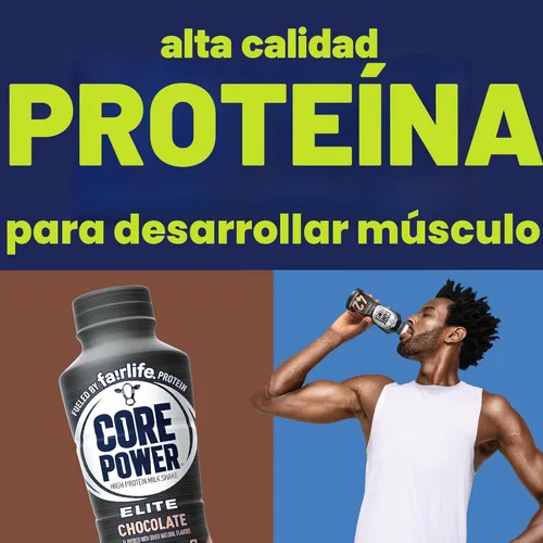 Vista 3 de Core Power Shakes de proteínas altas (42 g), chocolate, listo para beber para la recuperación de entrenamiento, botellas de 14 fl oz (paquete de 12)