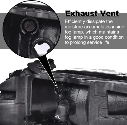 Vista 5 de PIT66 Luces antiniebla del parachoques delantero, compatibles con Hyundai Sonata 2011 2012 2013 Lente transparente lado izquierdo del conductor