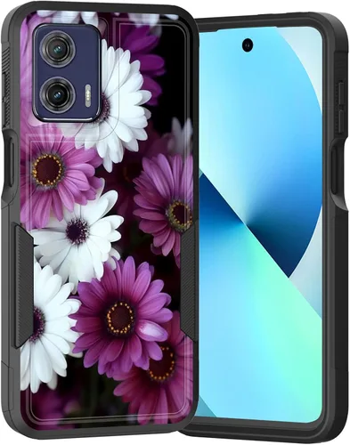 Vista 273 de para Moto G Play 4G 2024, funda de dos capas híbrida resistente y a prueba de golpes, PC duro + silicona suave protectora para Motorola Moto G Play