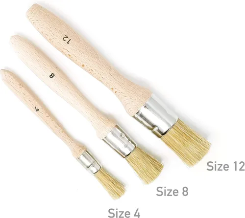 Vista 2 de Pegamento de cerdas naturales y pinceles de pintura por Cord (juego de pinceles de 3 piezas)