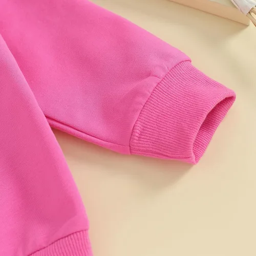 Vista 6 de DSORVICD Sudadera de manga larga con bordado de corazón para bebé, niña, niño, para el día de San Valentín, linda ropa de otoño e invierno