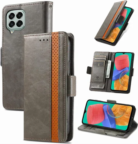 Vista 27 de Funda para Samsung Galaxy Z Fold3 5G, funda para Samsung Galaxy Z Fold 3 5G Funda de piel sintética con ranuras para tarjetas Flip Stand Funda Negro