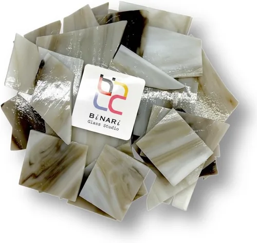 Vista 12 de Binari - Mosaico de mosaico para manualidades, varios colores y texturas (tono azul)