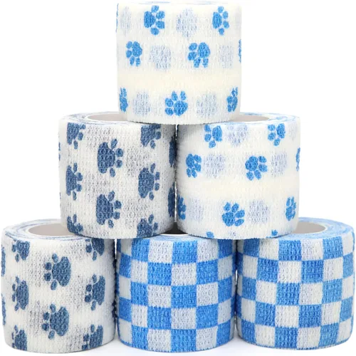 Vista 33 de Vendaje autoadhesivo y envoltura adhesiva animal Vendaje cohesivo envoltura autoadhesiva Cinta adhesiva de primeros auxilios para perros, gatos