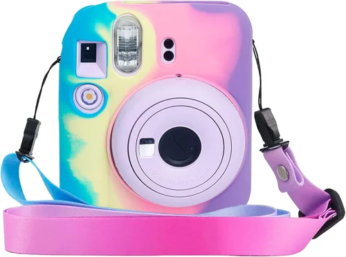 Vista 8 de WOGOZAN Instant Mini 12 - Funda transparente para cámara de película instantánea Fujifilm Instax Mini 12, funda protectora para cámara con bolsillo