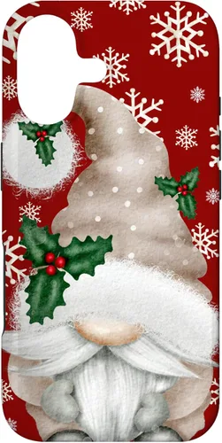 Vista 32 de Aesthetic Snowflake Cute Winter Gnome For Christmas Grandma Case for iPhone 16