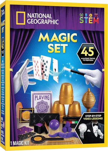 Set de Magia para Niños National Geographic - 45 Trucos de Magia para Niños para Realizar con Instrucciones de Video Paso a Paso para Cada Truco
