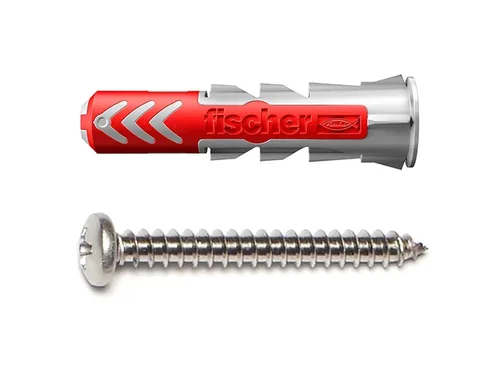 Vista 3 de fischer DuoPower 1/4" x 1-3/16" S PH, 50 enchufes y 50 tornillos, potente enchufe universal con tecnología inteligente de 2 componentes
