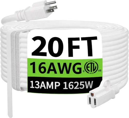 Vista 54 de HUANCHAIN Cable de extensión negro para interiores y exteriores, 3 pies, impermeable, calibre 16/3, flexible, resistente al frío, cable de extensión