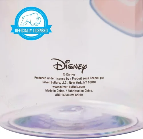 Vista 7 de Silver Buffalo Lilo and Stitch - Botella de agua de plástico con boquilla giratoria de té de burbujas con calcomanías holográficas You Stick