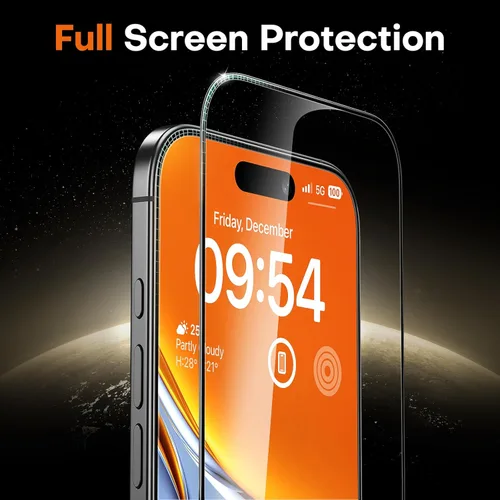 Vista 133 de TOCOL Protector de pantalla de privacidad para 15 Pro Max, 6.7 pulgadas, dureza 9H, grado militar, inastillable, vidrio templado HD, cobertura