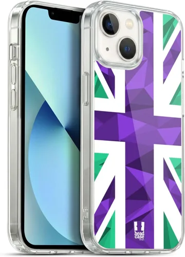 Vista 339 de Head Case Designs Blue Gingham Union Jack Collection - Funda de gel suave compatible con Apple iPhone 7 Plus/iPhone 8 Plus