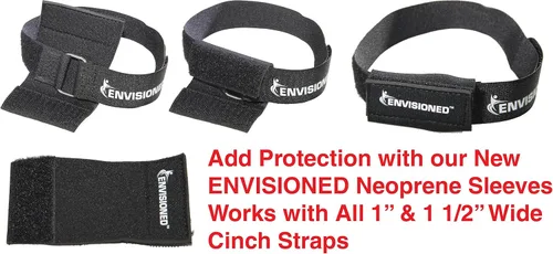 Vista 4 de Correas de cincha de alta calidad con anillo de metal de acero inoxidable (hebilla), gancho y bucle reutilizables duraderos, correas de seguridad