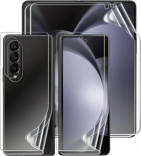 Vista 13 de 2 juegos de protectores de pantalla para Samsung Galaxy Z Flip 4, película interior de hidrogel de TPU + protector de pantalla frontal y trasera HD