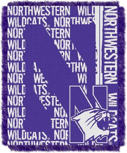 Vista 4 de Manta jacquard de triple tejido jacquard con licencia oficial de la NCAA "Double Play", 48 x 60 pulgadas, multicolor
