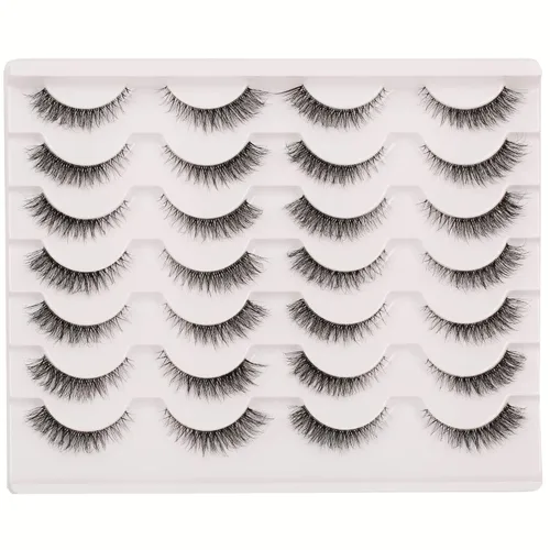 Vista 8 de GMAGICTOBO Pestañas postizas de 0.787 pulgadas de grosor, paquete de 16 pares de pestañas postizas dramáticas, 2 estilos 5D, largas, suaves, hechas