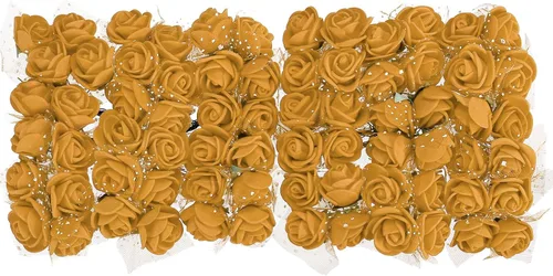 Vista 23 de MECCANIXITY Cabezas de rosas artificiales, mini flores sintéticas negras de 0.8 a 1 pulgada para manualidades, decoración de bodas y fiestas