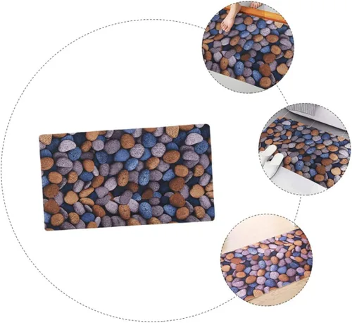 Vista 6 de Hemobllo 1Pc Fashionable Absorbent Floor Mat Non Slip for Bathroom and Kitchen to Clean Material Moisture Protection