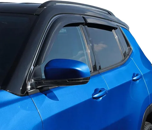 Vista 26 de Viseras adhesivas para ventana, protectores de lluvia compatibles con Toyota Rav4 2006-2012, deflector de ventana de ventilación lateral, protección