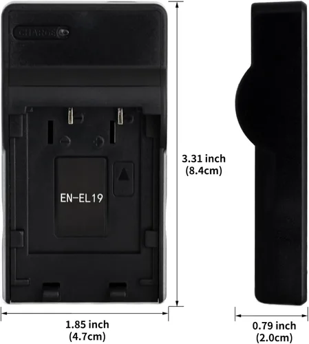 Vista 4 de Norifon EN-EL19 Cargador USB para Nikon Coolpix S33, S7000, S6900, S2800, S100, S3100, S4100, S4300, S5200, S6500 y más