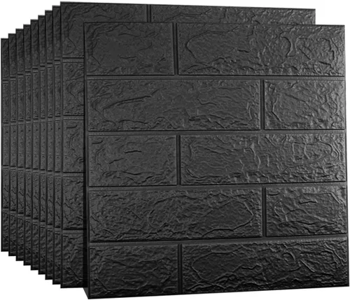 Vista 24 de 20 paneles de pared 3D plateados, cobertura de 29 pies cuadrados, adhesivo imprimible con paneles de pared de espuma de polietileno autoadhesivos