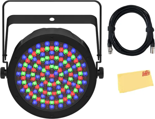 Vista 10 de Chauvet DJ Wash FX 2 Quad-Color RGB+UV - Paquete de luces de lavado multiusos con 2 cables DMX y paño de pulido Austin Bazaar