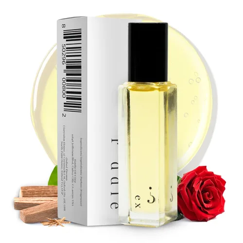 Riddle Ex Perfume Roll-On fabricado en Estados Unidos – Fragancia premium de Rollerball para mujeres con cardamomo, sándalo, rosa y almizcle – Larga