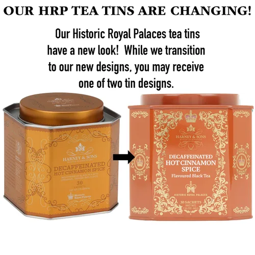 Vista 2 de Harney y Sons Canela Caliente Descafeinada con Especias 30 Bolsitas en Lata (El Diseño de la Lata Puede Variar)