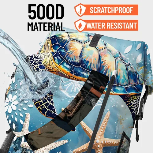 Vista 2 de Bolsa seca impermeable resistente para kayak y senderismo con cierre de enrollado - Mochila impermeable para teléfono 35L/55L/85L con diseño náutico