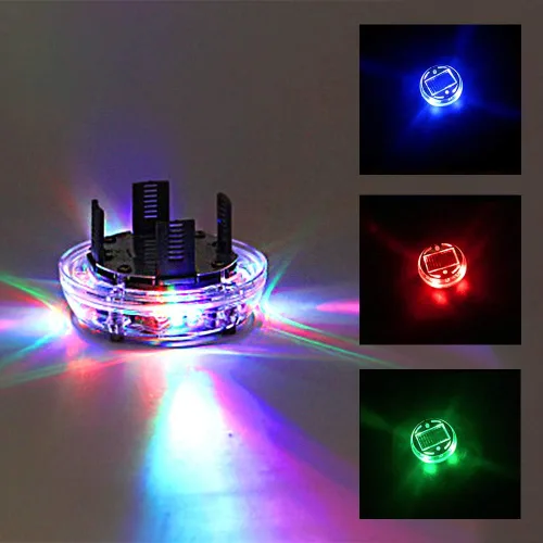 Vista 8 de Sidaqi Lámpara de cubo de rueda de automóvil de energía solar, luces LED para neumáticos con sensores de movimiento, 4 luces LED decorativas