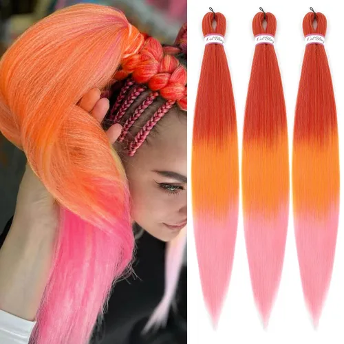 Vista 10 de Col Bling Cabello trenzado preestirado para mujer