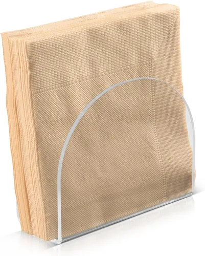 Vista 14 de Servilletero beige para mesa, dispensadores de servilletas de tejido acrílico, servilleteros de cóctel transparentes para encimeras, hotel
