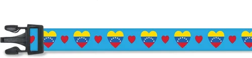 Vista 5 de Venezuela Dog Collar I Love Venezuela Quick Release Buckle Style Black Venezuela Flag for Medium Dogs 1 inch Width Made in NJ, USA