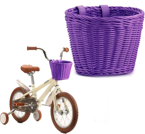Cesta de bicicleta para niños y niñas, pequeñas cestas delanteras de triciclo para niños pequeños, accesorios de bicicleta para patinete pequeño,