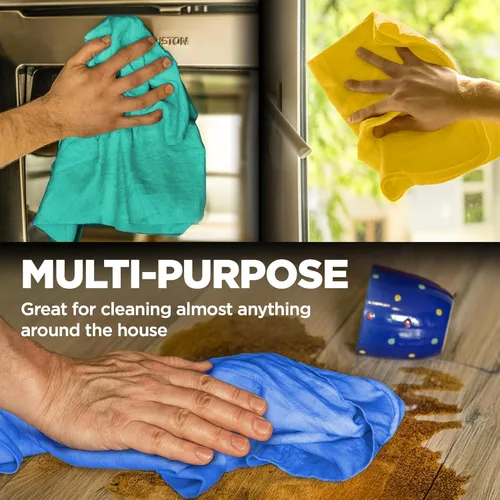 Vista 9 de Paquete premium de 2 mini paños de gamuza + 1 gratis para secado de automóvil - 17"x13" - Toalla de gamuza súper absorbente para automóvil - Sin