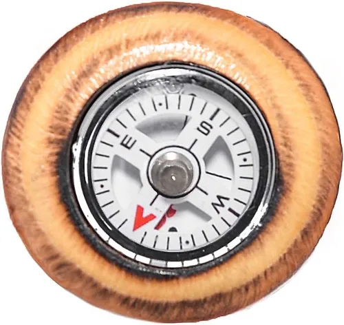 Vista 4 de FOREST PILOT 3 piezas desmontables de madera de abeto para caminar con una brújula (color natural, 55 pulgadas, 1 pieza)