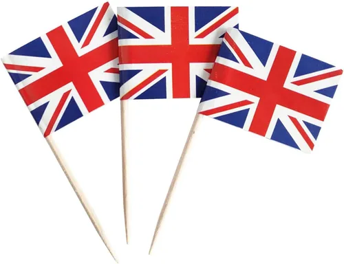 Vista 30 de 100 piezas de banderas de Brasil brasileñas pequeñas con palillos, decoración para mini cupcakes, toppers para cupcakes, banderas de comida