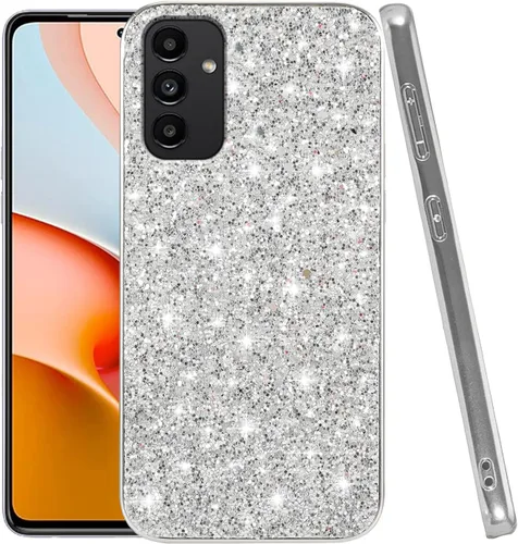 Vista 10 de Compatible con Samsung Galaxy A13 0.18 oz Funda con purpurina a prueba de golpes, funda de teléfono para Galaxy A13 0.18 oz Bling TPU brillante y PC